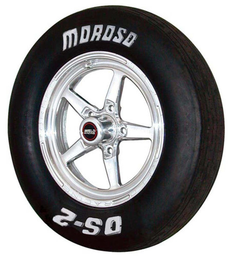 Moroso 17026 Tire, Drag Front, DS2, 26.0 x 4.5-15, Bias Ply, 4 Ply Nylon, White Lettering, Each