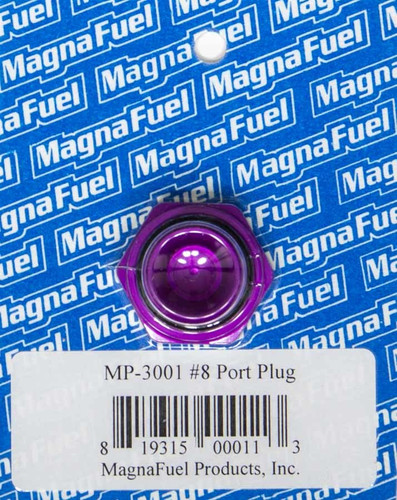 Magnafuel/Magnaflow Fuel Systems MP-3001 Fitting, Plug, 8 AN Male O-Ring, Hex Head, Aluminum, Purple Anodized, Each