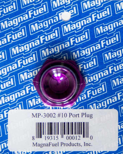 Magnafuel/Magnaflow Fuel Systems MP-3002 Fitting, Plug, 10 AN Male O-Ring, Hex Head, Aluminum, Purple Anodized, Each