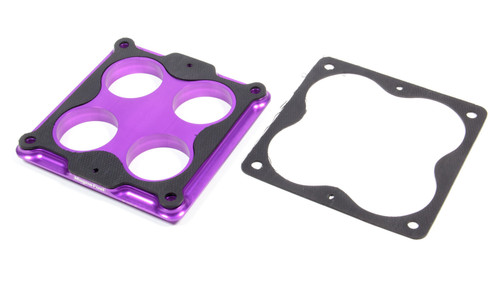 Magnafuel/Magnaflow Fuel Systems MP-5010-00 Anti-Reversion Plate, 1/2 in Thick, 2.000 in Bores, Dominator Flange, Gasket Included, Aluminum, Purple Anodized, Each