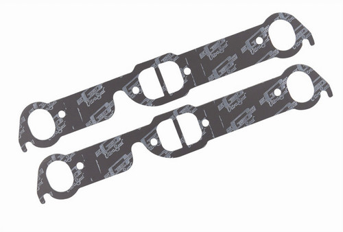 Mr. Gasket 5921 Exhaust Manifold / Header Gasket, Ultra-Seal, 1.940 x 1.550 in Oval / D Port, Steel Core Laminate, Pontiac V8, Pair