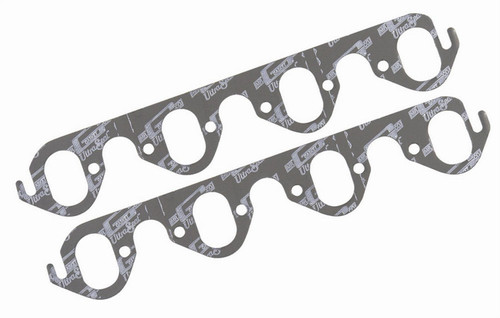 Mr. Gasket 5954MRG Exhaust Manifold / Header Gasket, Ultra-Seal, 1.250 x 2.080 in Oval Port, Steel Core Laminate, Big Block Ford, Pair