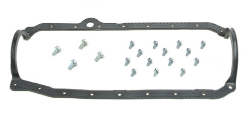 Mr. Gasket 6561 Oil Pan Gasket, 0.093 in Thick, 1-Piece, Plastic Core Rubber, Small Block Chevy, Kit