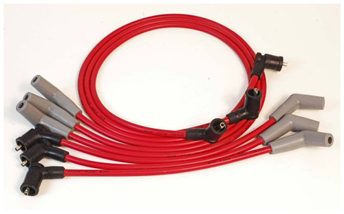 MSD Ignition 32889 Spark Plug Wire Set, Super Conductor, Spiral Core, 8.5 mm, Red, Factory Style Boots / Terminals, Ford V6, Kit