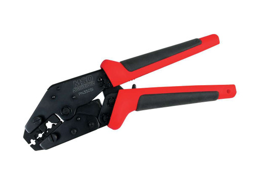 MSD Ignition 35051 Wire Crimping Tool, Pro Crimp Tool, Insulated / Molded Handles, Ratcheting, Steel Frame, Each