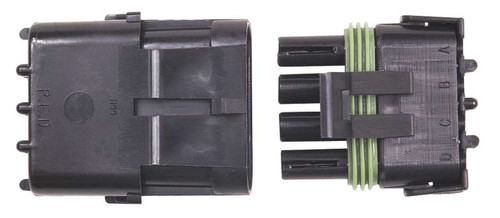 MSD Ignition 8171 Electrical Connector, Weathertight Sealed Connector, 4 Pin, Plastic, Black, Each