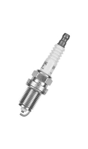 NGK BKR6EY Spark Plug, NGK V-Power, 14 mm Thread, 0.749 in Reach, Gasket Seat, Stock Number 3696, Resistor, Each