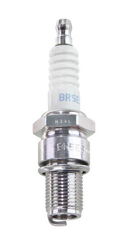 NGK BR5ES Spark Plug, NGK Standard, 14 mm Thread, 0.749 in Reach, Gasket Seat, Stock Number 5866, Resistor, Each