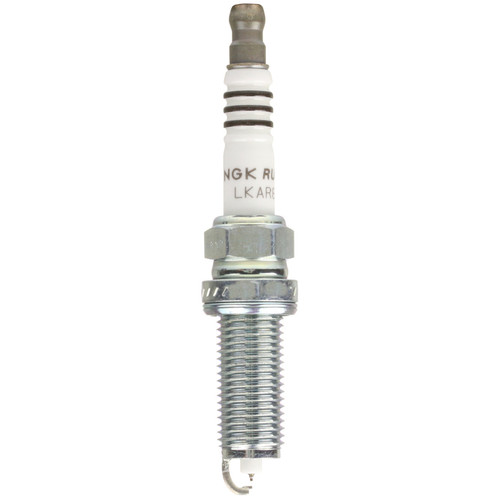 NGK LKAR8BHX Spark Plug, Ruthenium HX, 12 mm Thread, 26.5 mm Reach, Gasket Seat, Stock Number 91784, Resistor, Each
