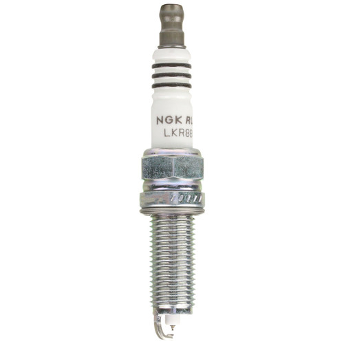 NGK LKR8BHX-S Spark Plug, Ruthenium HX, 12 mm Thread, 26.5 mm Reach, Gasket Seat, Stock Number 90465, Resistor, Each
