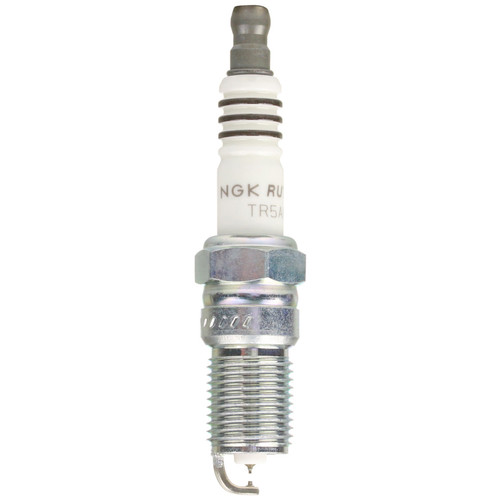 NGK TR5AHX Spark Plug, Ruthenium HX, 14 mm Thread, 0.708 in Reach, Tapered Seat, Stock Number 94567, Resistor, Each