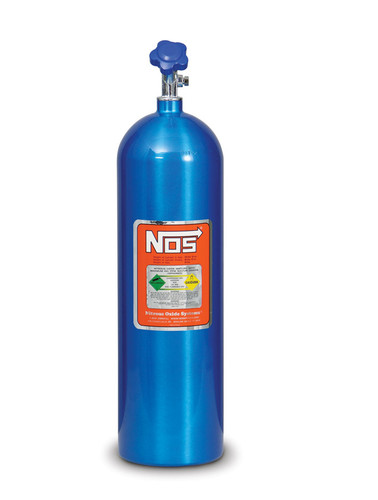 Nitrous Oxide Systems 14750NOS Nitrous Oxide Bottle, 15 lb, Hi-Flo Valve, Aluminum, Blue Paint, Each
