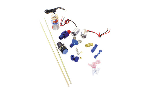 Nitrous Oxide Systems 16037NOS Nitrous Oxide Purge Kit, Ntimidator, Dual Outlets, Blue Illuminated, Light / Solenoid / Wiring / Fittings / Button, 4 AN Hose, Kit