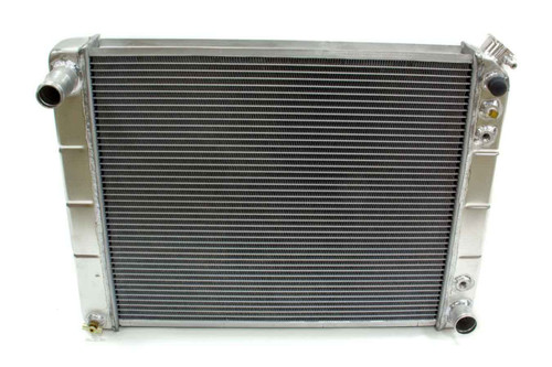 Northern Radiator 205028 Radiator, 25.375 in W x 18.625 in H x 3.125 in D, Passenger Side Inlet, Driver Side Outlet, Aluminum, Natural, Automatic, GM 1966-88, Each