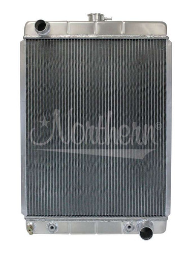 Northern Radiator 205159 Radiator, 19.750 in W x 27 in H x 3.125 in D, Driver Side Inlet, Passenger Side Outlet, Aluminum, Natural, Each