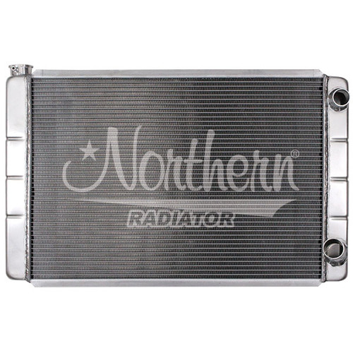 Northern Radiator 209626 Radiator, Race Pro, 31 in W x 19 in H x 3.125 in D, Passenger Side Inlet, Passenger Side Outlet, Aluminum, Each