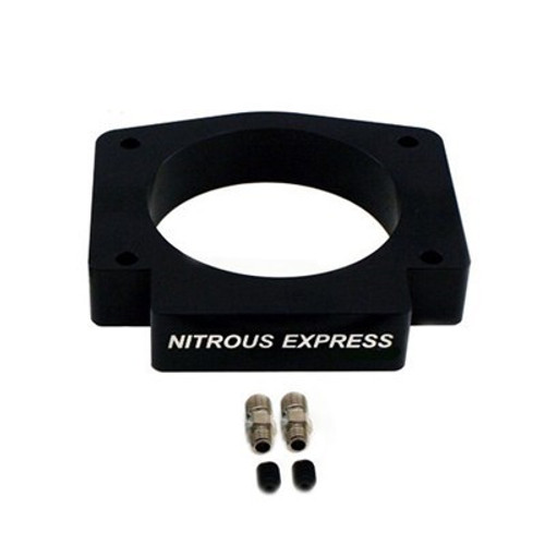 Nitrous Express NP934 Nitrous Oxide Plate, 90 mm, 4 Bolt, Aluminum, Black Anodized, GM LS-Series, Each