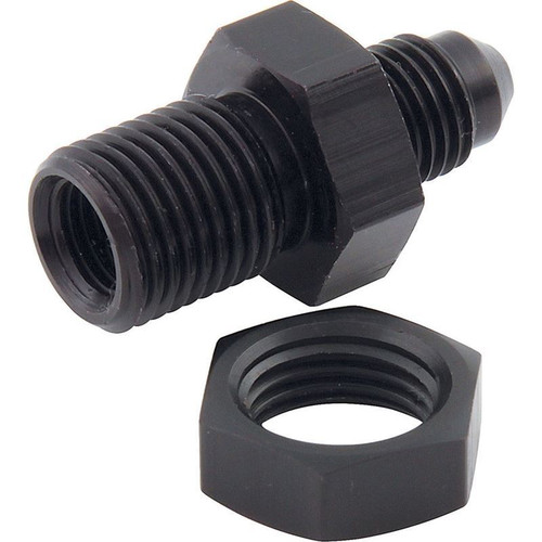 Allstar ALL50104 Brake Line Bulkhead Fitting, -3 AN to 3/16, Straight, Black, Aluminum, Each