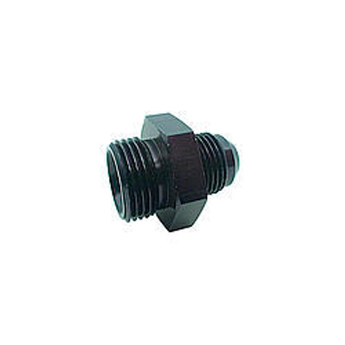 Peterson Fluid 08-0501 Fitting, Adapter, Straight, 10 AN Male to 12 AN Male O-Ring, Aluminum, Black Anodized, Each