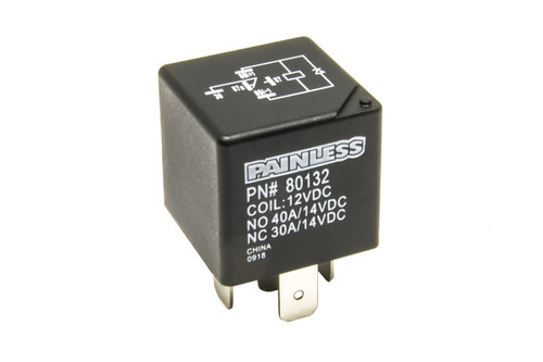 Painless Wiring 80132 Relay Switch, Double Pole, 40 amp, 12V, Fuel Injection, Each