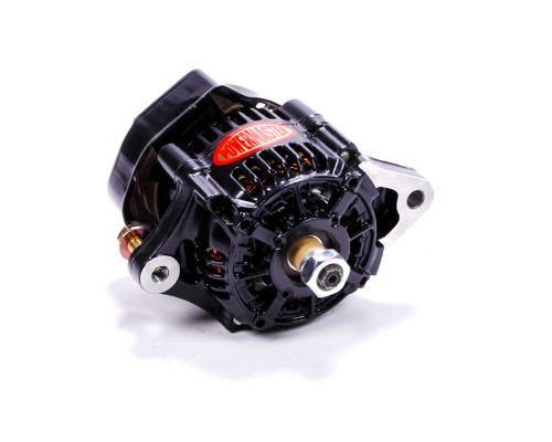 Powermaster 8166 Alternator, Denso Style Race, Denso 93 mm, 55 amp, 16V, 1-Wire, No Pulley, Aluminum Case, Black Powder Coat, Denso Style, Each