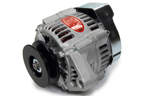 Powermaster 8174 Alternator, Denso Style Race, Denso 100 mm, XS Volt, 75 amp, 12-16V, 1-Wire, Aluminum Case, Natural, Denso Style, Each