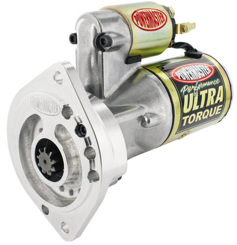Powermaster 9404 Starter, Ultra Torque, 4.4:1 Gear Reduction, Natural, 164 Tooth Flywheel, 3/8 in Depth, Small Block Ford, Each