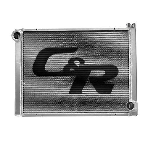 Pwr North America 900-31190 Radiator, 31 in W x 18-1/2 in H x 1-3/4 in D, Single Pass, Driver Side Inlet, Passenger Side Outlet, Aluminum, Natural, Universal, Each