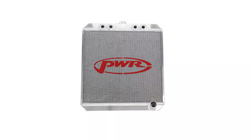 Pwr North America 943-20226 Radiator, Sprint Down Flow, 20 in W x 22 in H x 2.2 in D, Top Inlet, Passenger Side Outlet, Aluminum, Natural, Sprint Car, Each