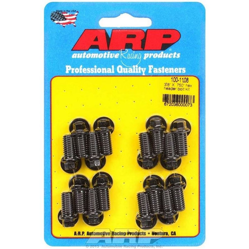 ARP 100-1108 Header Bolts, 3/8-16 in. Thread, .75 in. Long, Hex Head, Chromoly