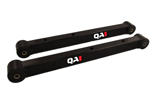 QA1 5203 Trailing Arm, Rear, Lower, Tubular, Greaseable, Polyurethane Bushings, Steel, Black Powder Coat, GM B-Body 1978-96, Pair