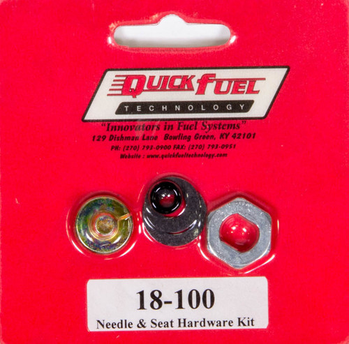 Quick Fuel Technology 18-100QFT Needle and Seat Hardware, Gasket / Nut / O-Ring / Screw, Externally Adjustable Float, Holley / Quick Fuel Carburetors, Kit