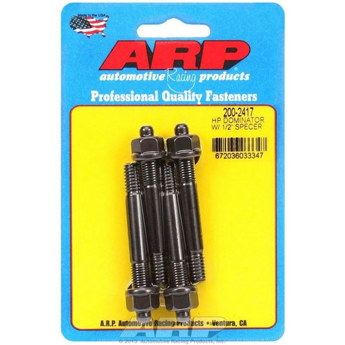 ARP 200-2417 Carburetor Studs, 5/16-18/24 in. Thread, 2.700 in. Long, Hex Nut, Set of 4