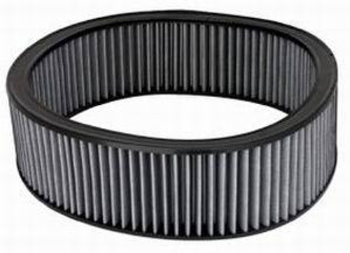 Racing Power Co-Packaged R2122 Air Filter Element, Round, 14 in Diameter, 4 in Tall, Reusable Cotton, White, Universal, Each