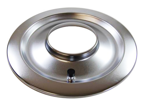 Racing Power Co-Packaged R2148B Air Cleaner Base, Pro Style, 14 in Round, 5-1/8 in Carb Flange, Raised Base, Steel, Chrome, Each