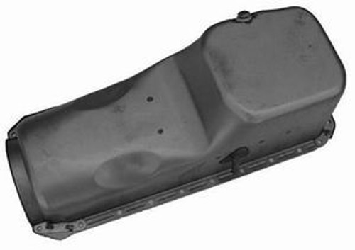 Racing Power Co-Packaged R9294RAW Engine Oil Pan, Rear Sump, 4 qt, Stock Depth, Steel, Natural, Big Block Chevy, Each