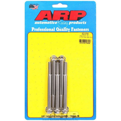 ARP 622-3750 Bolts, 5/16-18 in. Hex, Stainless Steel, Polished, RH Thread, Set of 5