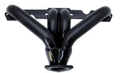 Racing Power Co-Packaged R9963 Headers, 1-5/8 in Primary, 2-1/2 in Collector, Steel, Black Powder Coat, Small Block Chevy, Pair