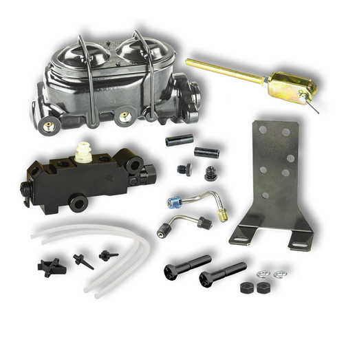 Right Stuff Detailing B1871 Master Cylinder, Disc / Drum, Integral Reservoir, Proportioning Valve Included, OE Cover, GM X-Body 1962-68, Kit