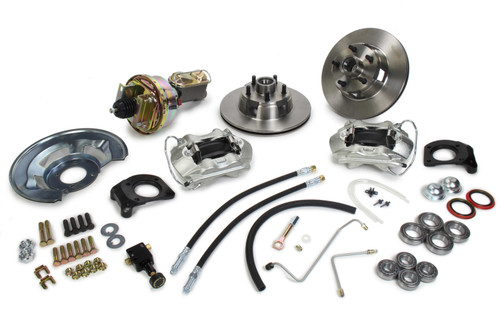 Right Stuff Detailing ZDC6405 Brake System, Street Series, Disc Conversion, Front, 1 Piston Caliper, 11 in Rotors, Offset Hat, Iron, Natural, Ford Mustang 1964-66, Kit