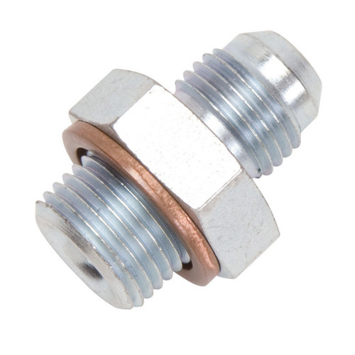 Russell 640950 Fitting, Adapter, Straight, 6 AN Male to 5/8-18 in Male, Steel, Zinc Oxide, Each