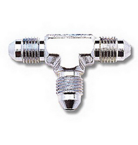 Russell 642981 Fitting, Adapter Tee, 3 AN Male x 3 AN Male x 3 AN Male, Steel, Nickel Anodized, Each