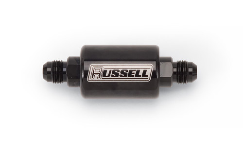 Russell 650613 Check Valve, Flapper, 8 AN Male Inlet, 8 AN Male Outlet, Aluminum, Black Anodized, Each