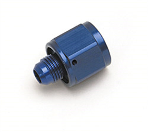 Russell 660000 Fitting, Adapter, Straight, 6 AN Female to 4 AN Male, Aluminum, Blue Anodized, Each