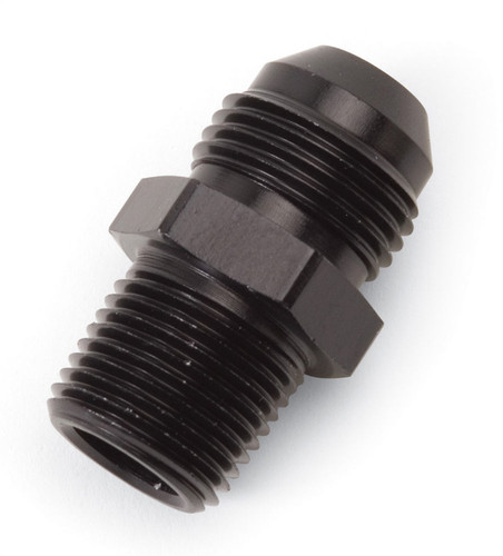 Russell 660443 Fitting, Adapter, Straight, 6 AN Male to 1/4 in NPT Male, Aluminum, Black Anodized, Each