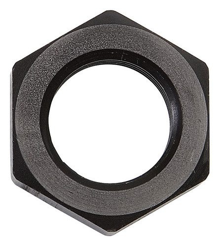 Russell 661893 Bulkhead Fitting Nut, 6 AN, Aluminum, Black Anodized, Each