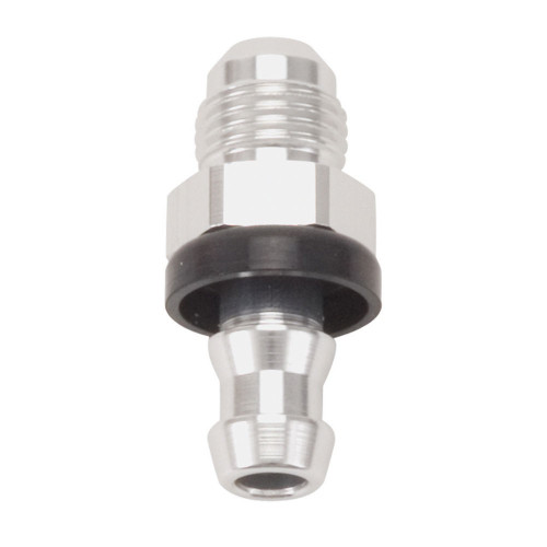 Russell 670300 Fitting, Hose End, Twist-Lok, Straight, 3/8 in Hose Barb to 6 AN Male, Aluminum, Clear Anodized, Each