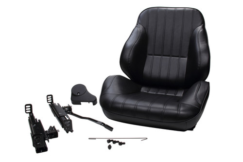 Scat Enterprises 80-1050-51R Seat, Rally Lowback Series 1050, Passenger Side, Sliders, Reclining, Vinyl, Black, Each