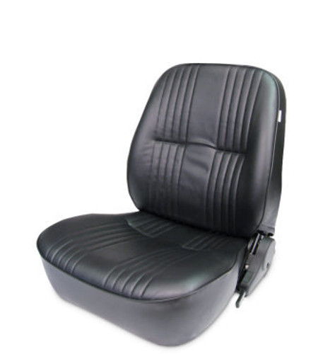 Scat Enterprises 80-1400-51L Seat, Pro-90 Lowback 1400 Series, Driver Side, Sliders, Reclining, Vinyl, Black, Each