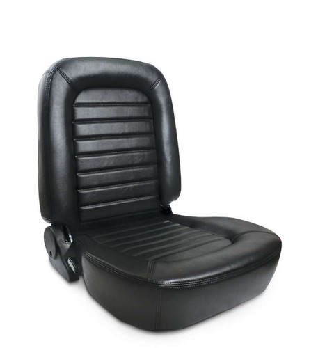 Scat Enterprises 80-1550-51L Seat, Classic Lowback 1550 Series, Driver Side, Sliders, Reclining, Vinyl, Black, Each